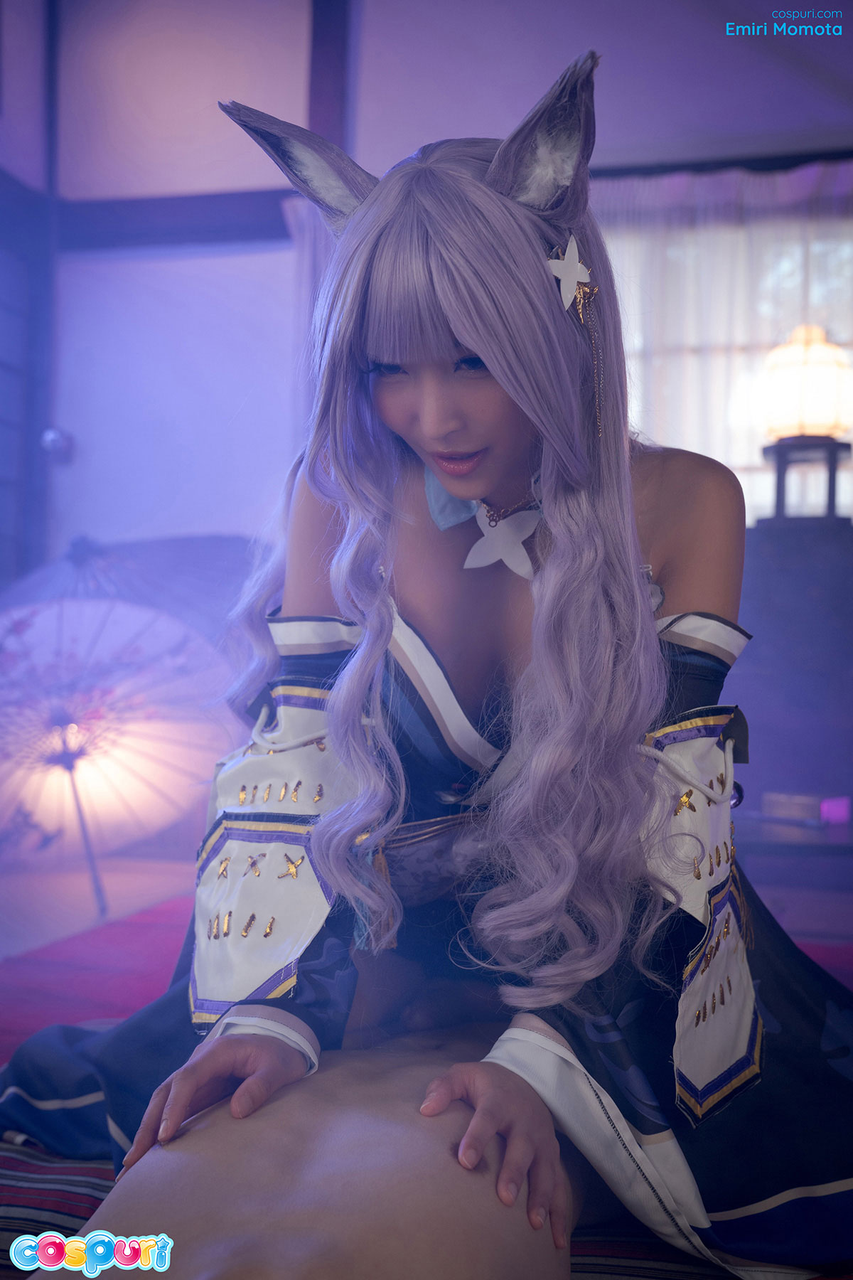 Japanese pornstar Emiri Momoto rides cock in uncrnsored cosplay sex scene